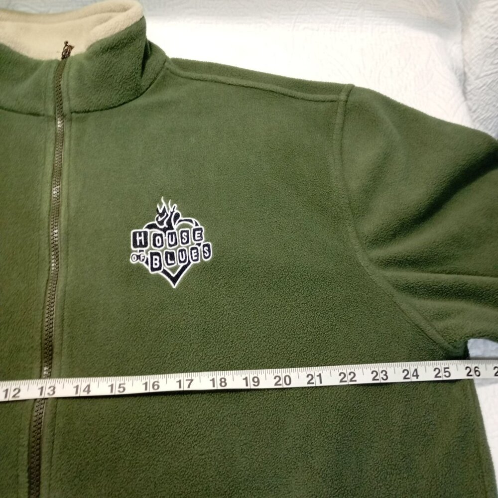 House Of Blues Fleece Jacket Full Zip Large With Beige Collar Embroidered Logo - Picture 11 of 12